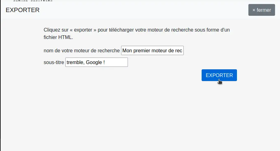 remplir le formulaire