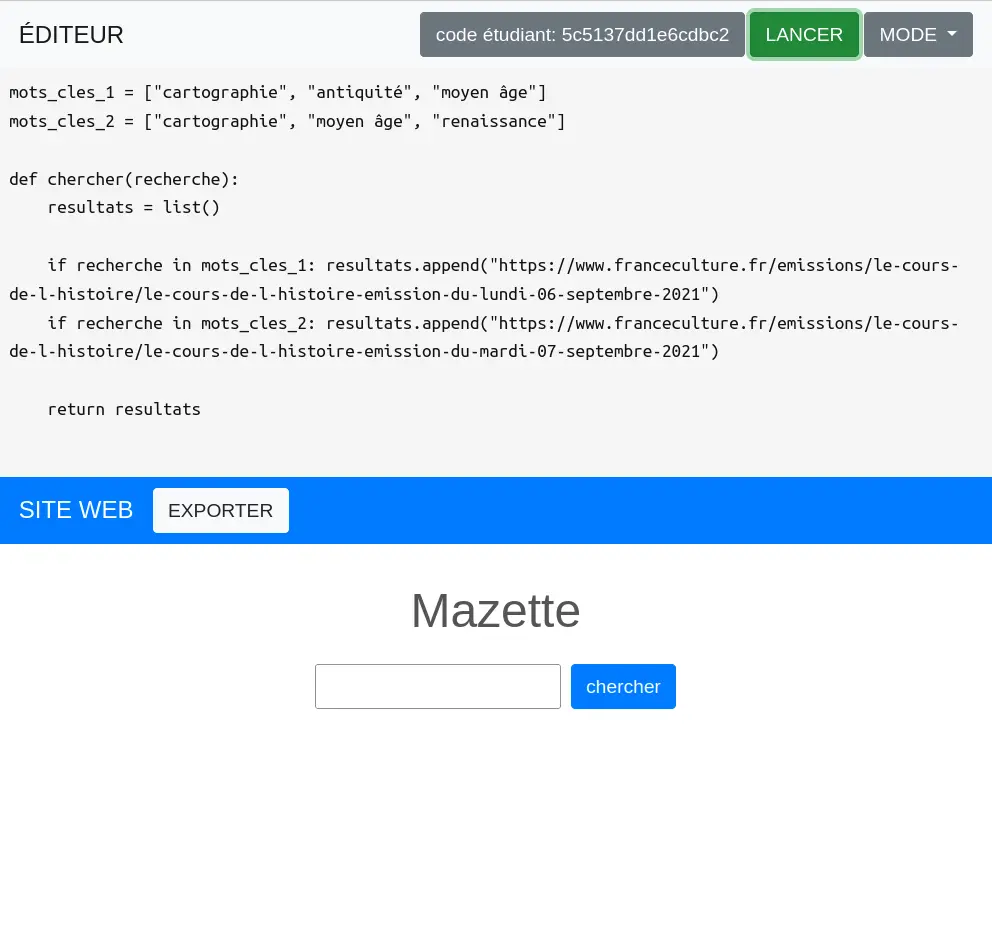 la première session étudiante