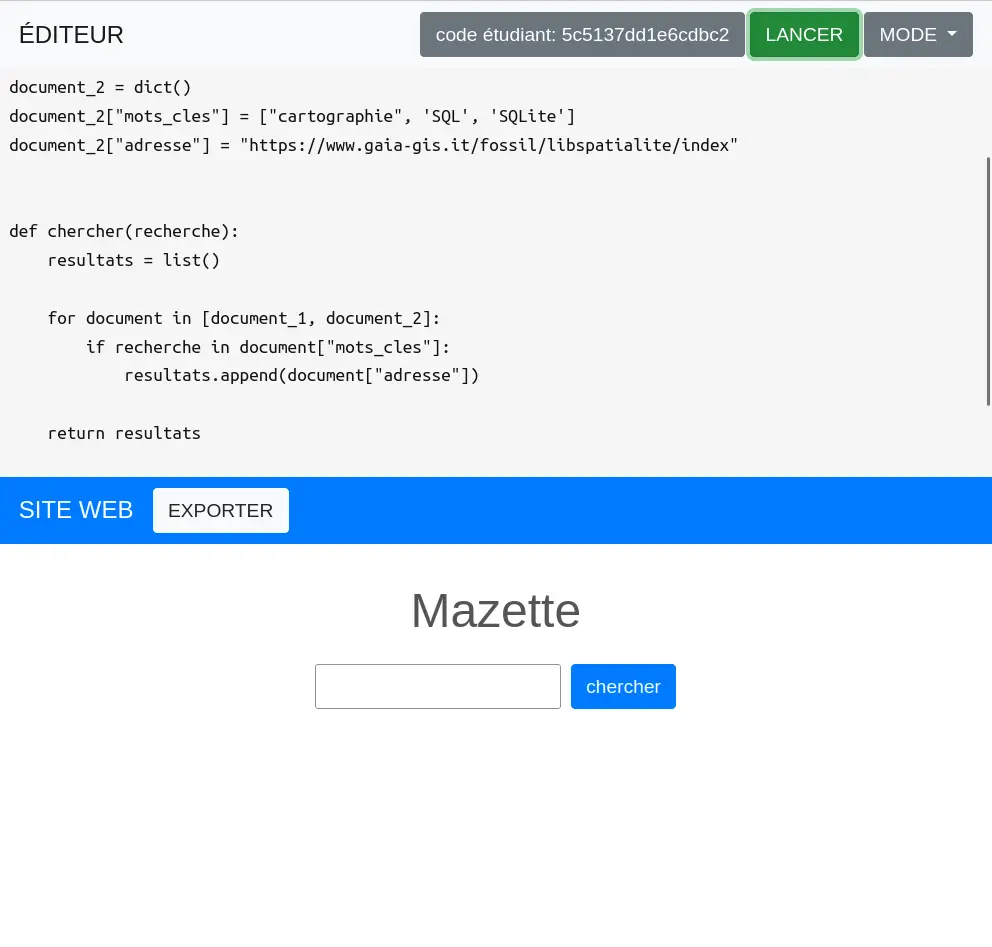 la deuxième session étudiante